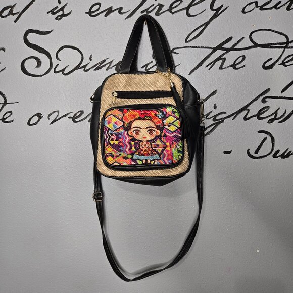 Frida Kahlo Inspired Purse Handbag Crossbody Backpack - Picture 1 of 8